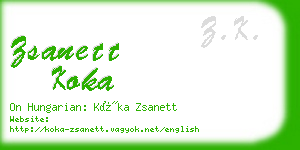 zsanett koka business card